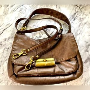 EUC Coach metallic brown leather Kristin shoulder bag